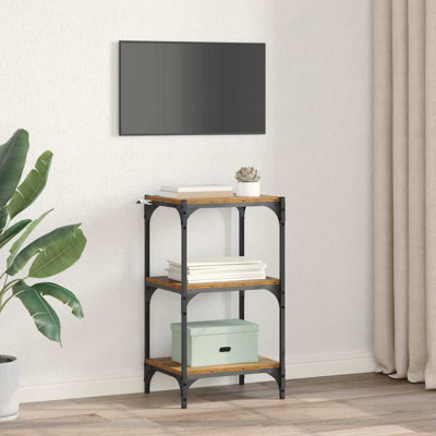 Book Cabinet Engineered Wood and Steel Media Rack/Sizes
