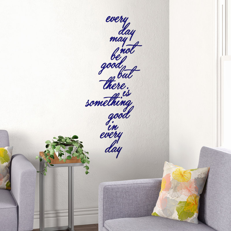 Adhésif décoratif « Something Good in Every Day », Bleu marine