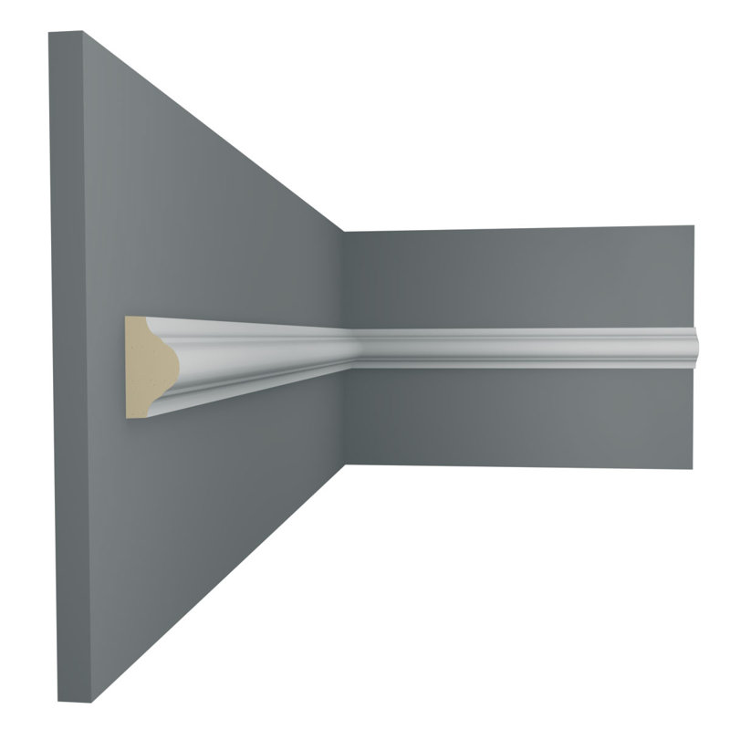 Primed White Polyurethane Wall Panel Moulding, 94.5 in