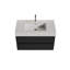 Meuble-lavabo de salle de bain moderne en noyer Modern Grace
