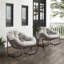 Chaise berçante d'extérieur en rotin