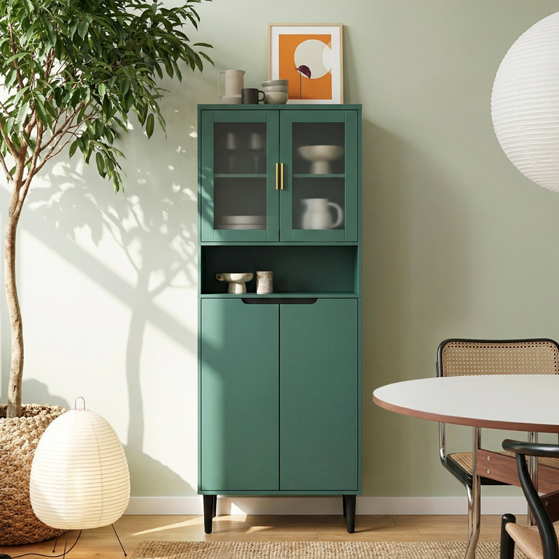 4-Door Storage Cabinet, Green