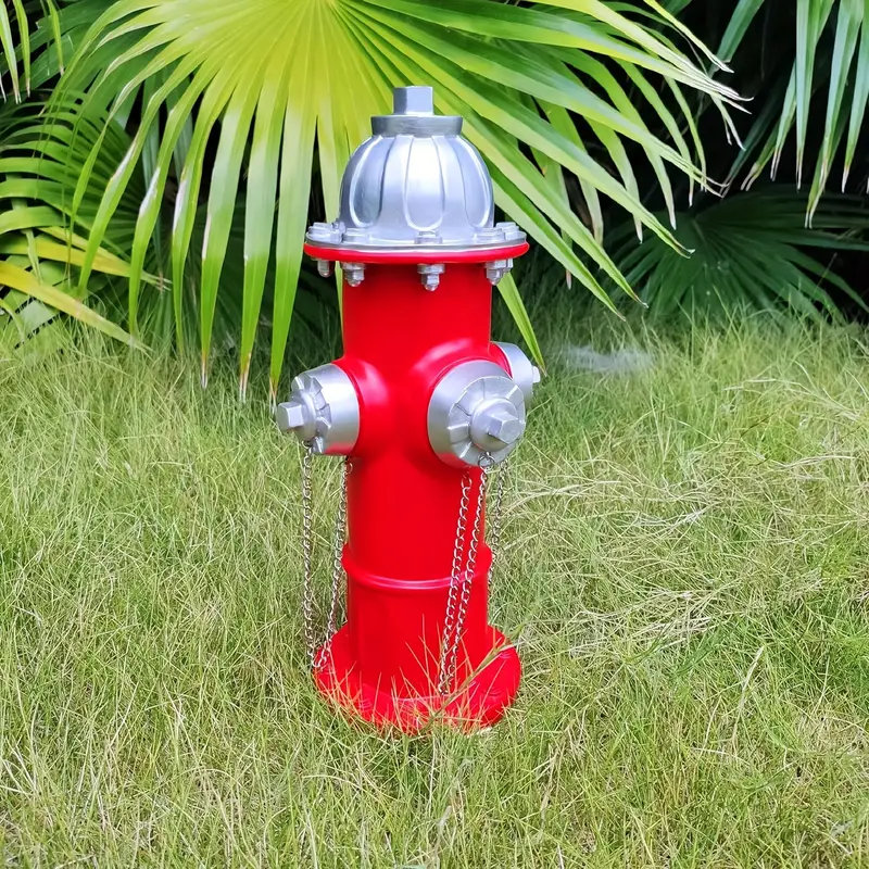 Poteau de pompier pour chien - Équipement de jeu extérieur pour la cour, poteau de dressage de chiots, décoration de jardin, cadeaux de pompier pour hommes (17,5 po)