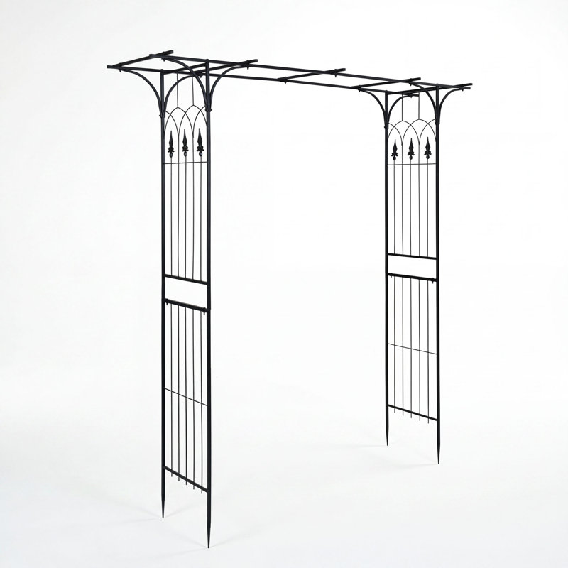 Pergola en treillis 85 po en métal avec arche de jardin pour diverses plantes grimpantes