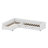 Innovative L-Shaped Upholstered Double Daybed Featuring a Convenient Pull-Out Trundle and Hidden Drawer Storage-774166234