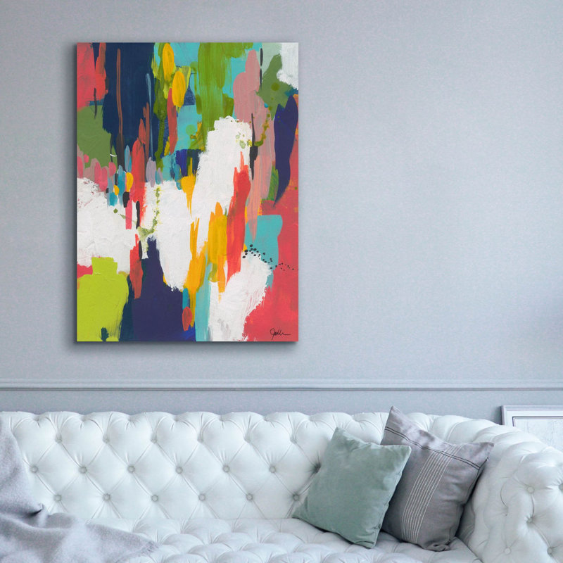 «Winter Field» par Jan Weiss, art mural sur toile, H 54 po x l 40 po x P 1,5 po