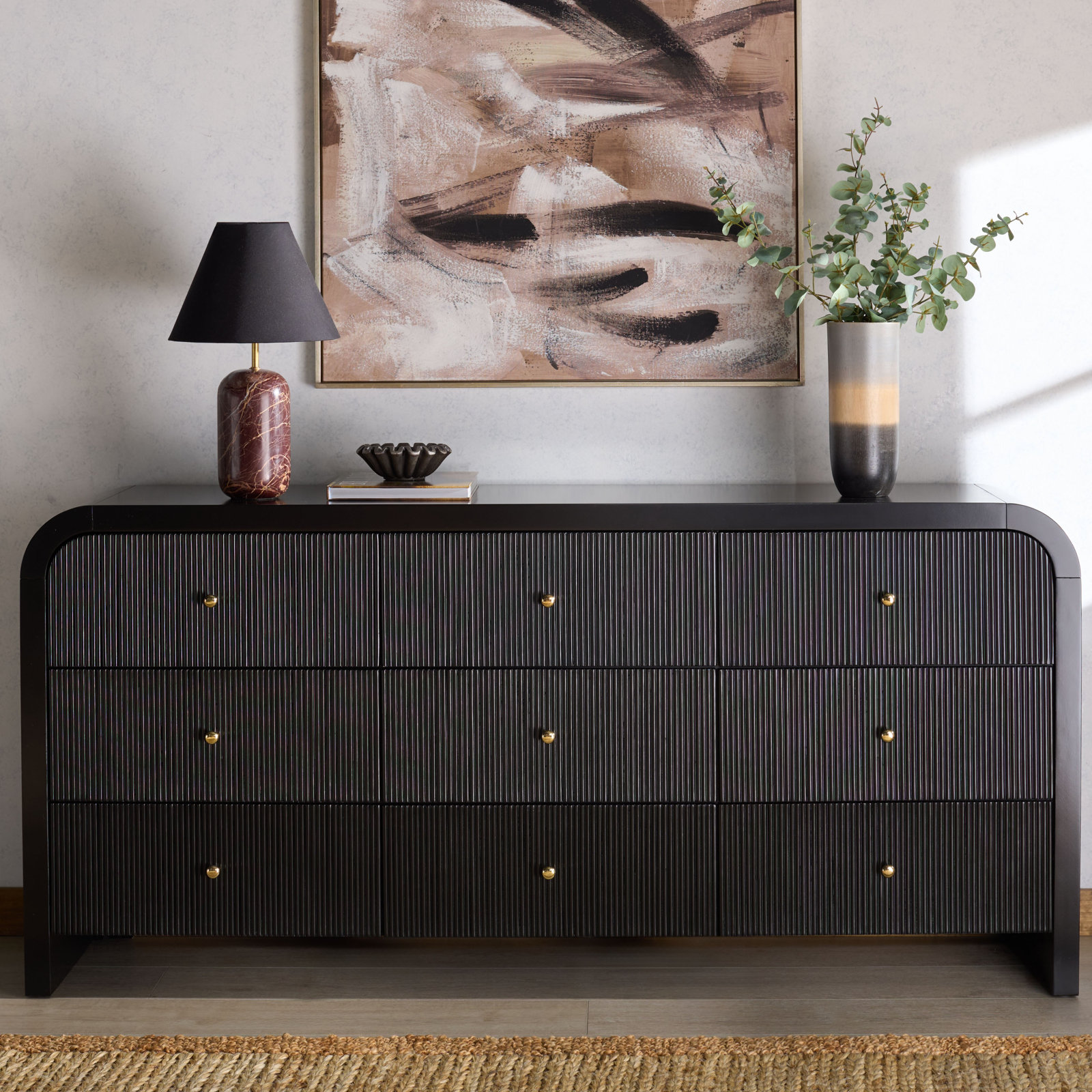 Liabella 72" Double Dresser, Black