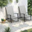 Portable Patio Dining Chairs, Metal Folding Modern Set For Home Entertaining