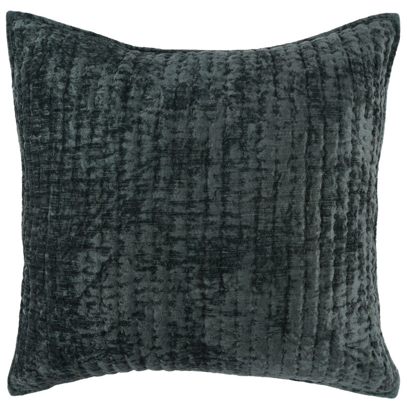 Taie décorative en polyester Lucio, Européen, Vert baie