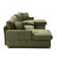 Canapé modulaire en U en forme de U pour le salon, canapé surdimensionné confortable de 126 po avec console, porte-gobelet, USB, méridienne double, vert