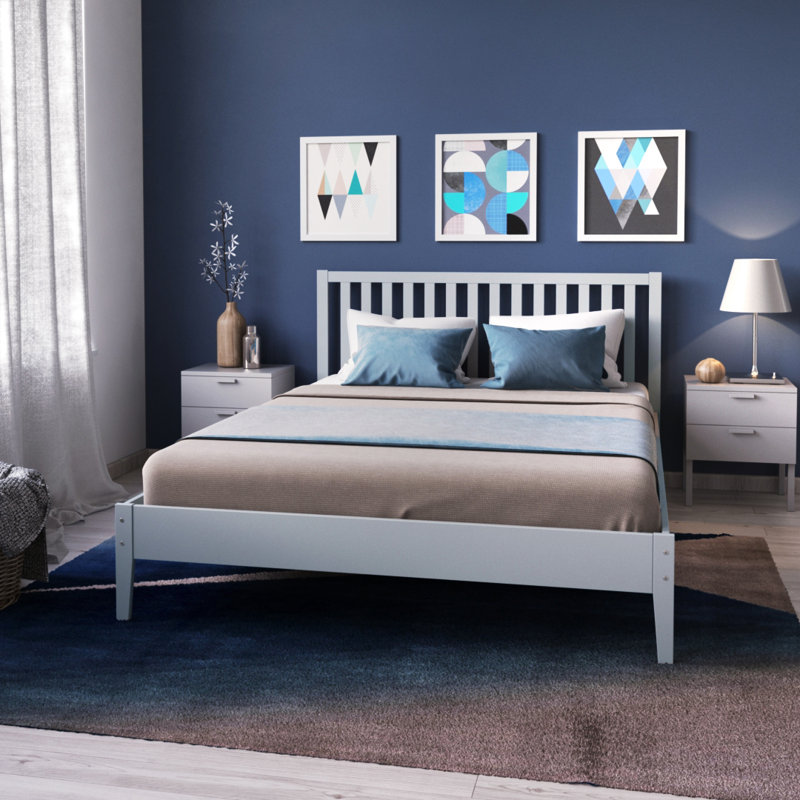 Hockaday Bed, Grey, European Kingsize (160 x 200cm)