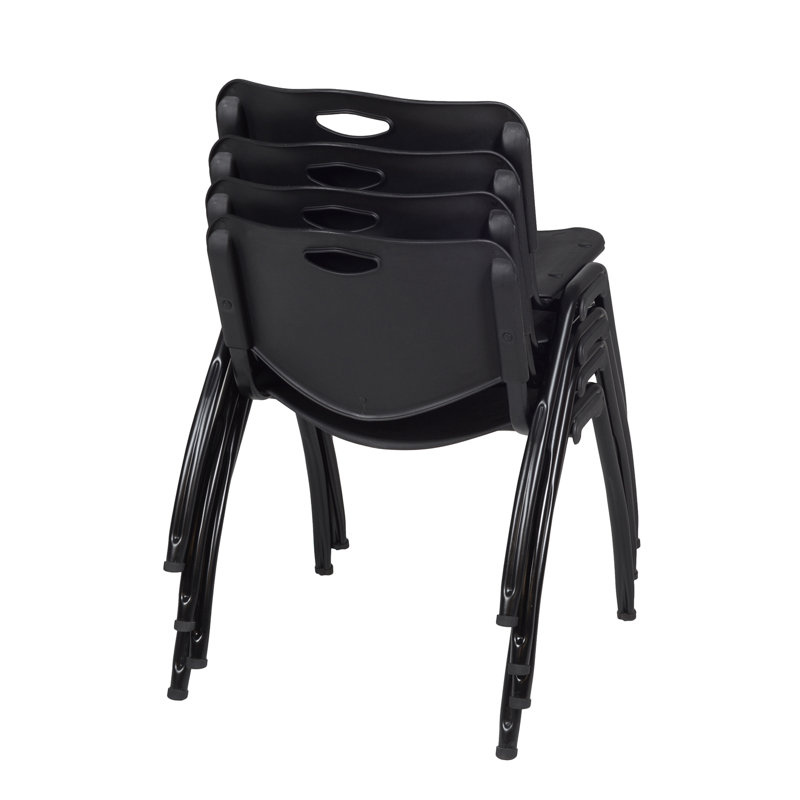 M Lightweight Stackable Sturdy Breakroom Chair, Black