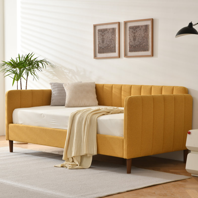 Upholstered Daybed, Yellow