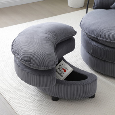 Fauteuil demi-tonneau pivotant 360 ° Modern