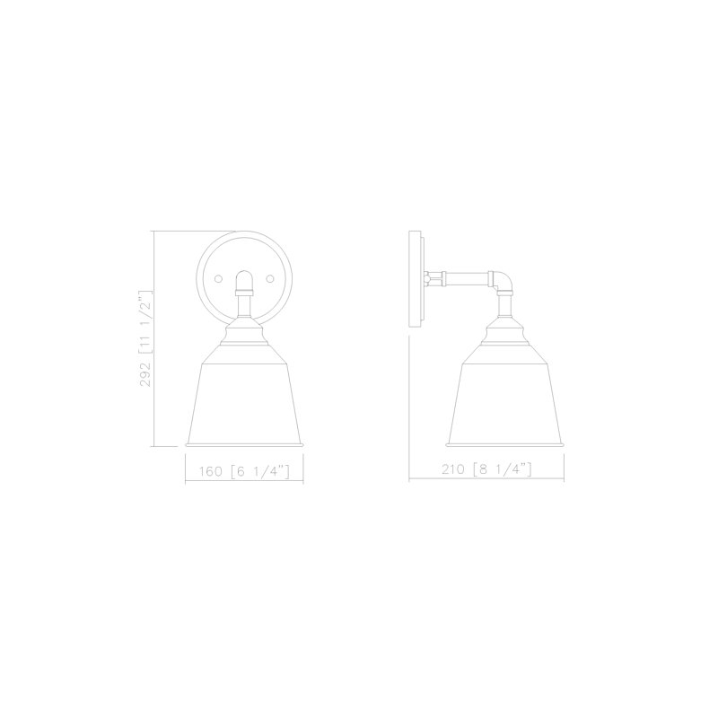 Applique murale pour salle de bain 1 lumière DeKalb, Gris brûlé, Argent peint