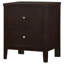 Garrett Cappuccino 2-Drawer Rectangular Nightstand