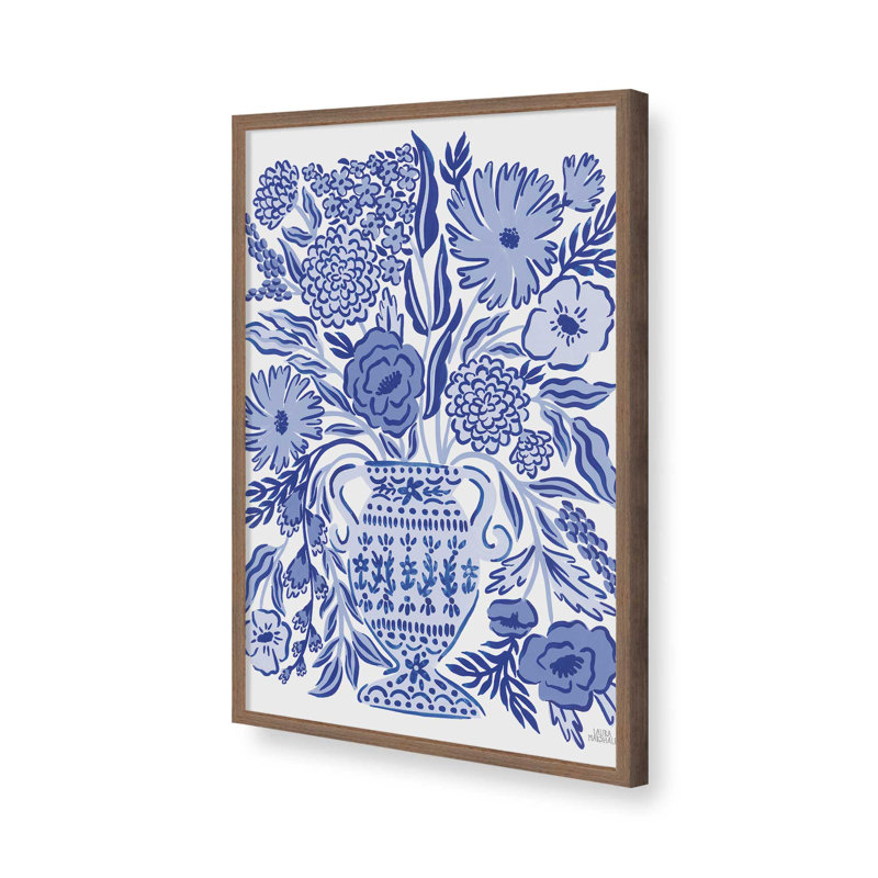 «Blue Reverie III» par Laura Marshall, reproduction d'art sur toile, Brun, H 24 po x l 18 po