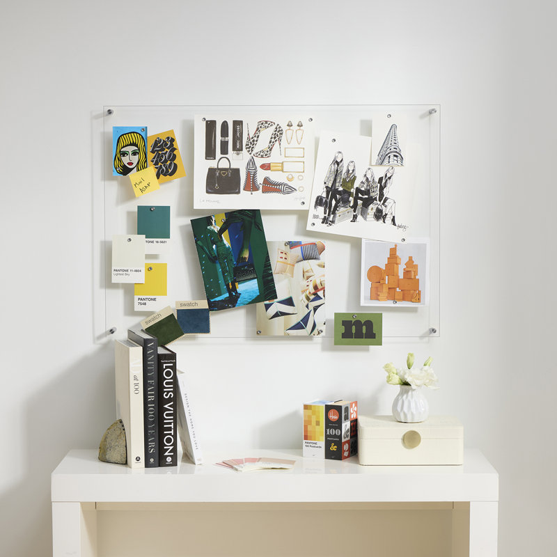 Easy Change Memo Board + Magnets, Silver, 27” x 39”