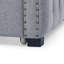 Lit de jour avec couchette rembourrée et capitonnée, avec bouton et clou en cuivre sur accoudoirs carrés, taille simple, gris (85 po x 42,5 po x 31,5 po) (ancien SKU W487S00045)-1559320417-1559320431