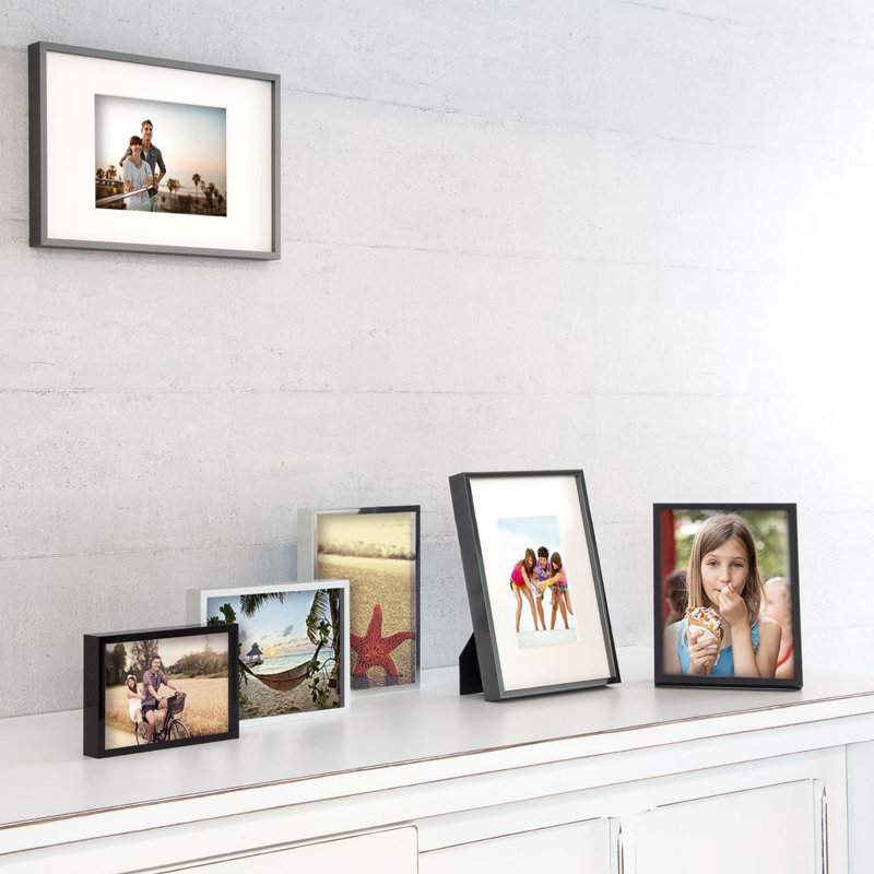 nielsen Alpha Aluminium Picture Frame, Polished Dark Grey, 21cm W x 29.7cm H