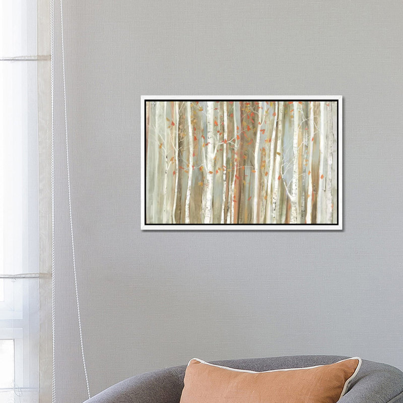 Birch Bark by Allison Pearce - Painting on Canvas, White Framed Canvas, 66.04 cm H x 45.72 cm W