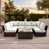 Coussin beige / structure espresso
