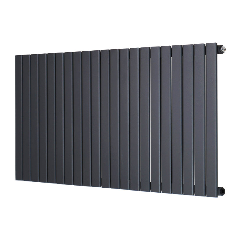 Shonta Horizontal Single Flat Panel Radiator, Anthracite, 60cm H x 142.8cm W