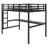Metal Loft Bed With Power Outlet And LED Lighted