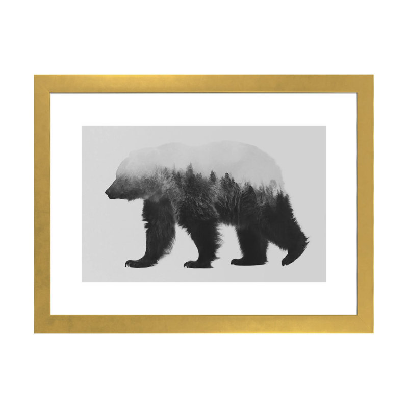 Bjorn I In B&W by Andreas Lie - Wrapped Canvas Print, Gold Paper, 16" H x 24" W x 1" D