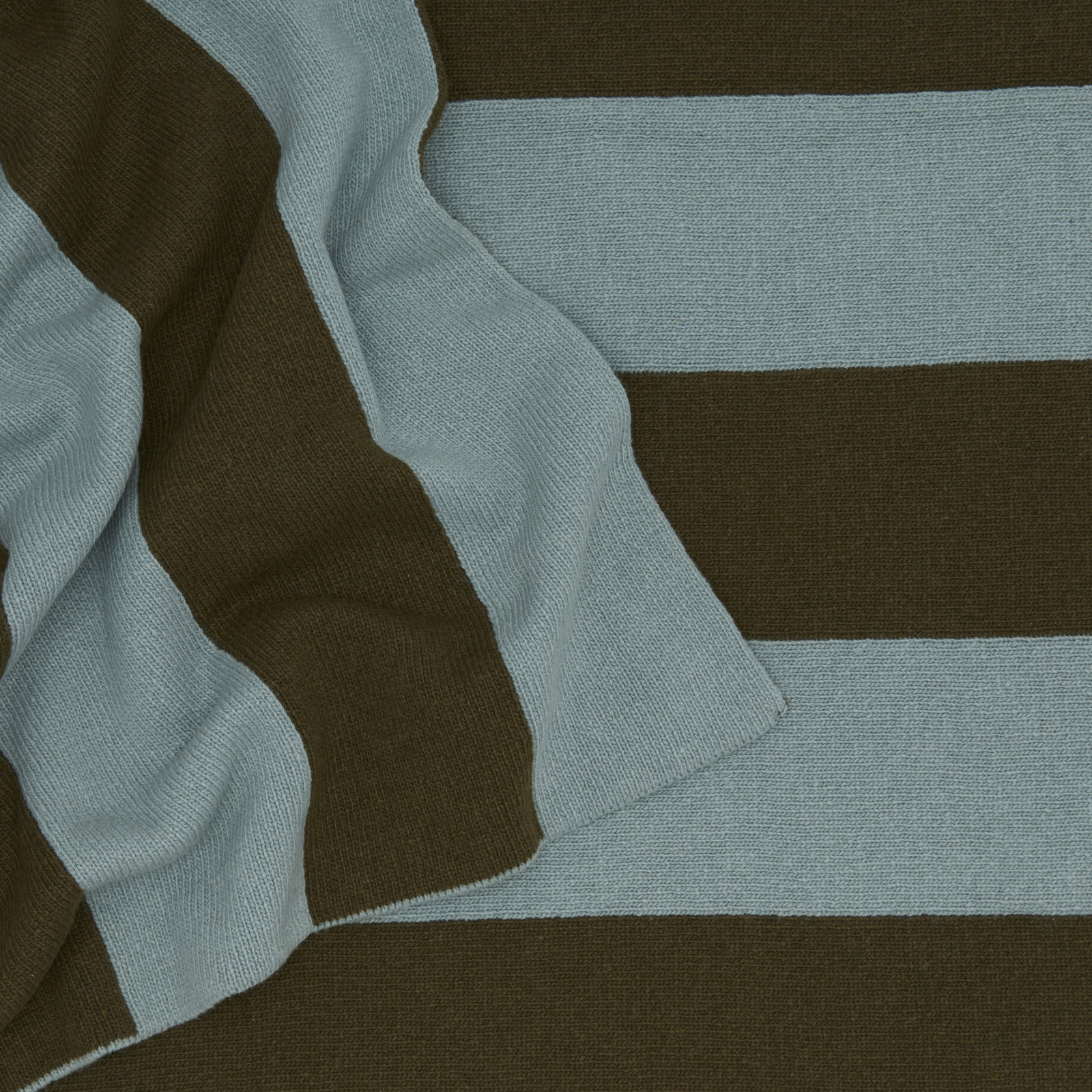 Simple Striped Throw Blanket, Olive/Sage