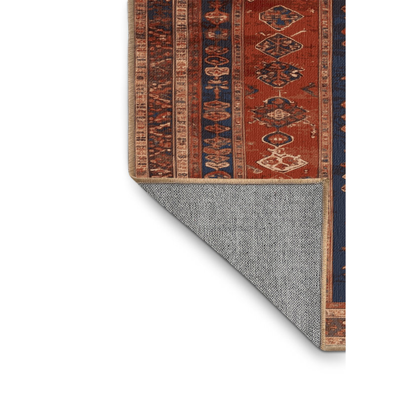 Tapis brun lavable à la machine, Carré 8 pi