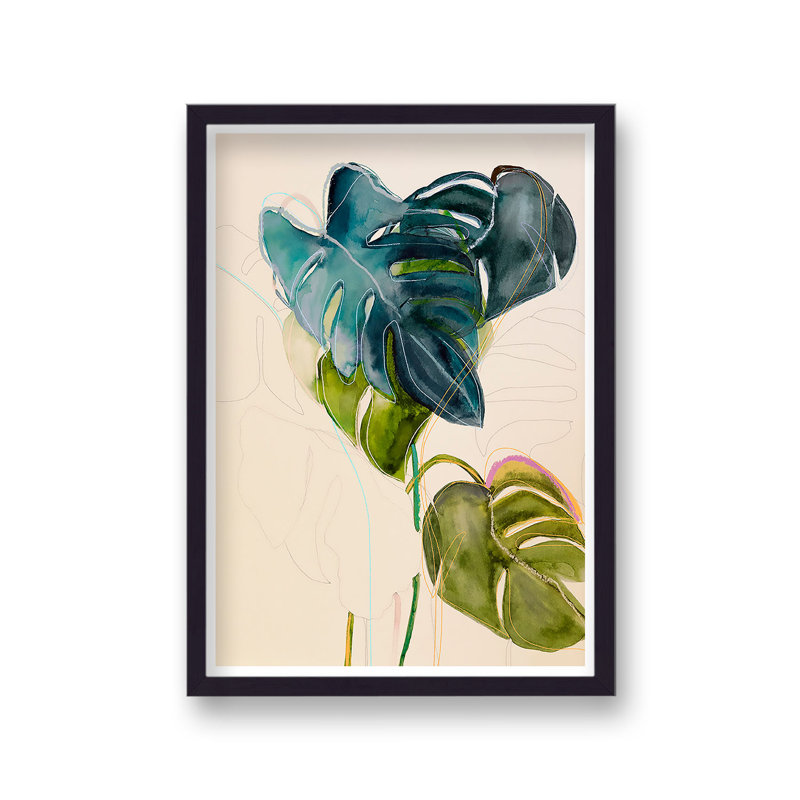 Leigh Viner Botanical Blue Monstera - Single Picture Frame Print