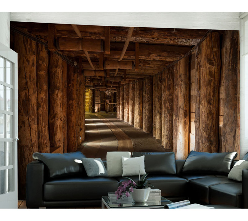 Wooden Passage 3.09m x 400cm Wallpaper, 400 cm x 309 cm