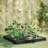 vidaXL Garden Raised Bed Black Steel 39.4x39.4x7.3 in Durable-1943825435-1943825432
