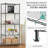 Zykee 59.06 in. W Standard Baker's Rack with Microwave Compatibility