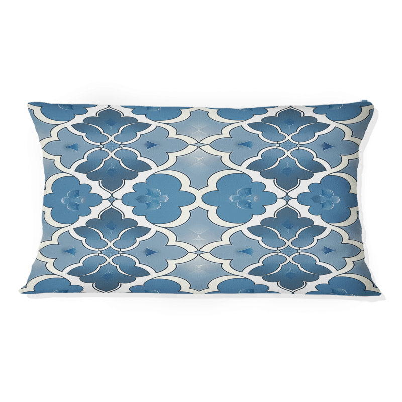 Motif lombaire bleu moderne à motif quadrilobe VI - Modern