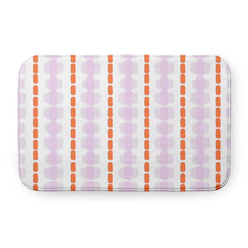 Tapis de bain Funky Junky, L 17 po x L 24 po, Orange