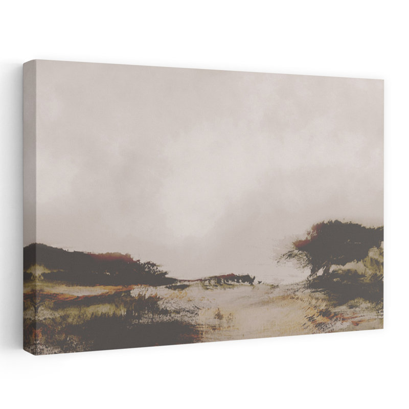 Chêne, promenade, abstrait, expressionniste contemporain, paysage, impression d'art mural, 16" H x 24" W