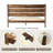 Full Size Solid Wood Platform Bed Frame with Headboard & Footboard, 12 Strong Slats Structure Center Metal Legs, Noise-Free & Anti-Slip, Easy Assembly, No Box Spring Needed, Warm Walnut Finish-1122935827-1122935824