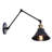 Craddock 1 - Light Black/Gold Shade Classic Swing Arm Wall Sconces-2068763236