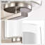 Applique murale de salle de bain 1 lumière nickel brossé avec double abat-jour en verre-130023745