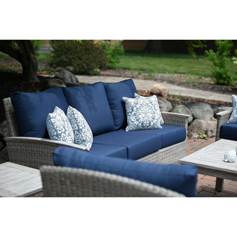 Shelburne 40" Outdoor Weathered Teak Rectangle Coffee Table