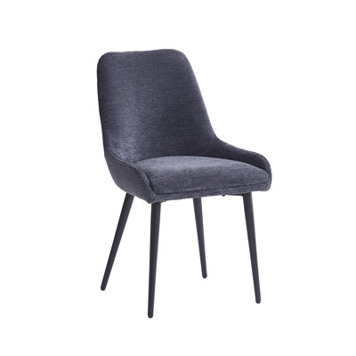 Cheney 49cm H Polyester Blend Upholstered Metal Full Back Side Chair