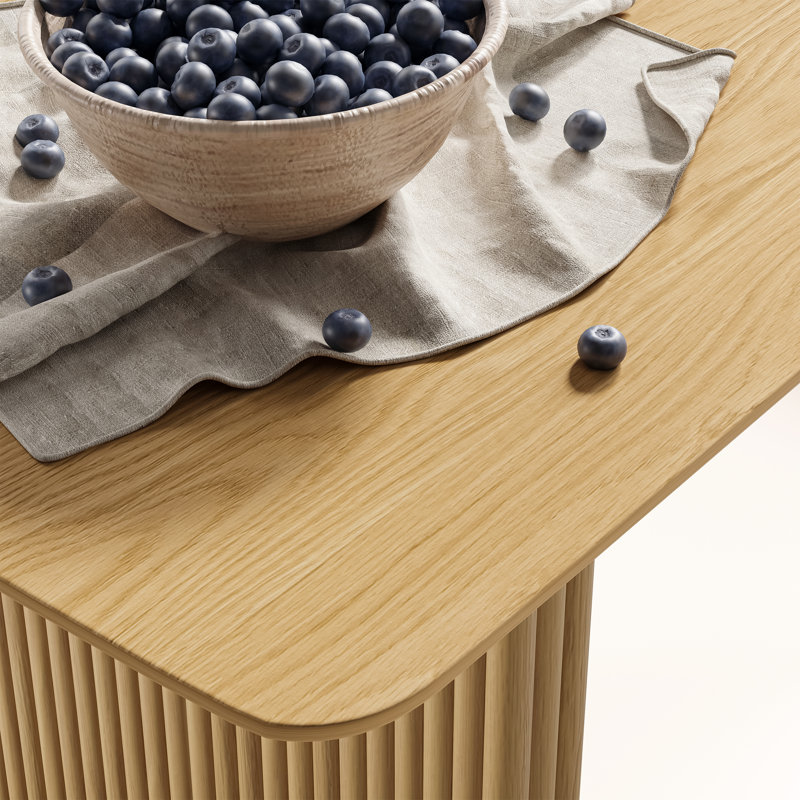 Maitilde Rectangular 30"H Wood Dining Table, 30"H x 67"L x 33.5"W, Natural Wood