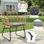 4-Piece PE Rattan Outdoor Seating Group with Tempered Glass Coffee Table