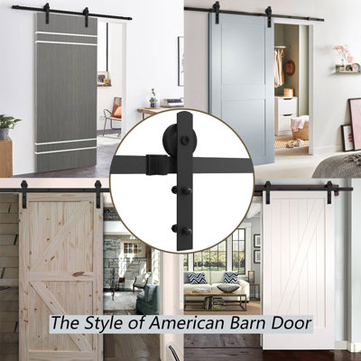Ensemble de quincaillerie de porte de grange simple i shape i standard