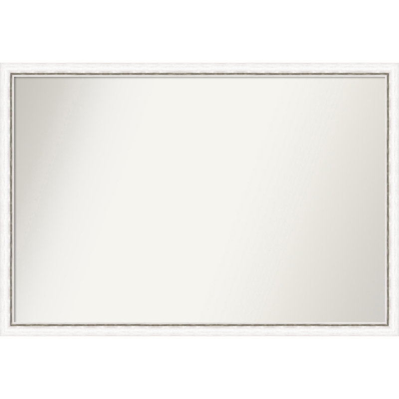 Miroir Jeritah, 26,25 po x 38,25 po, Blanc / bleu, Rectangle