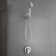 Single-Handle Dual Shower Faucet Set Trim Kit 1.8 GPM With Valve Filtered Handheld Shower Head In Polished Chrome