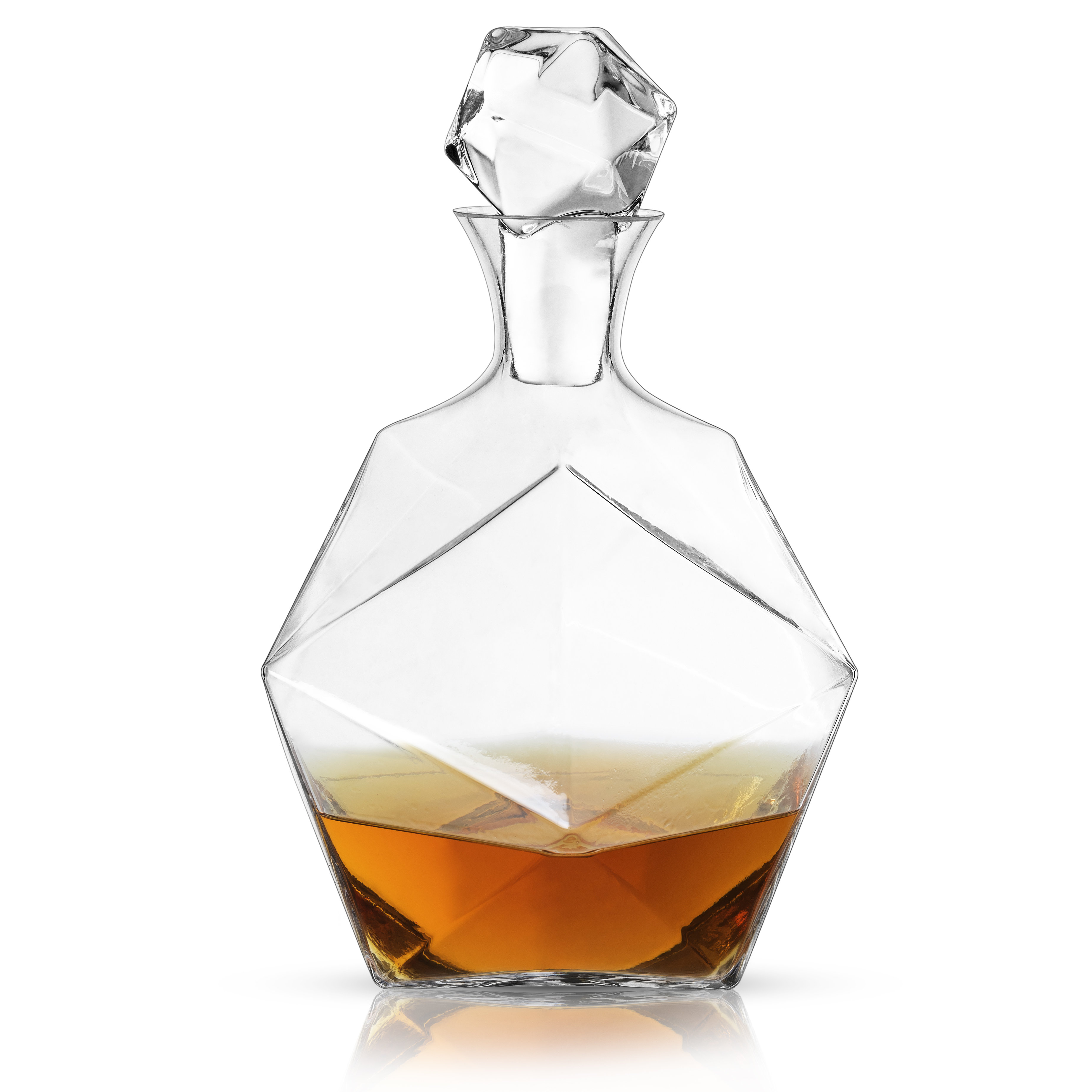 Faceted Geometric Crystal Liquor Decanter