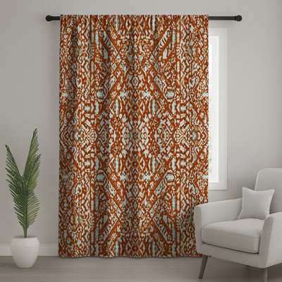 Intricate Geometric Pattern Window Curtains, Geometric Sheer & Blockout Curtains - 1 Panel